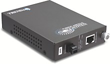 Неуправляемый медиаконвертер, 1 порт 10/100BASE-T, 1 порт 100BASE-FX (встр.), SC, MM, дальность 2 км, Tx = 1 550 нм, Rx = 1 310 нм, DFB, PIN, 70x26x94 мм, внешний БП, 220В AC